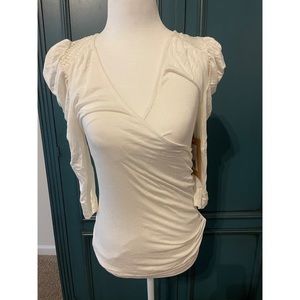 Open back puff sleeve top